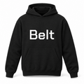 Belt Hoodie in black