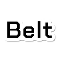 Belt die-cut sticker