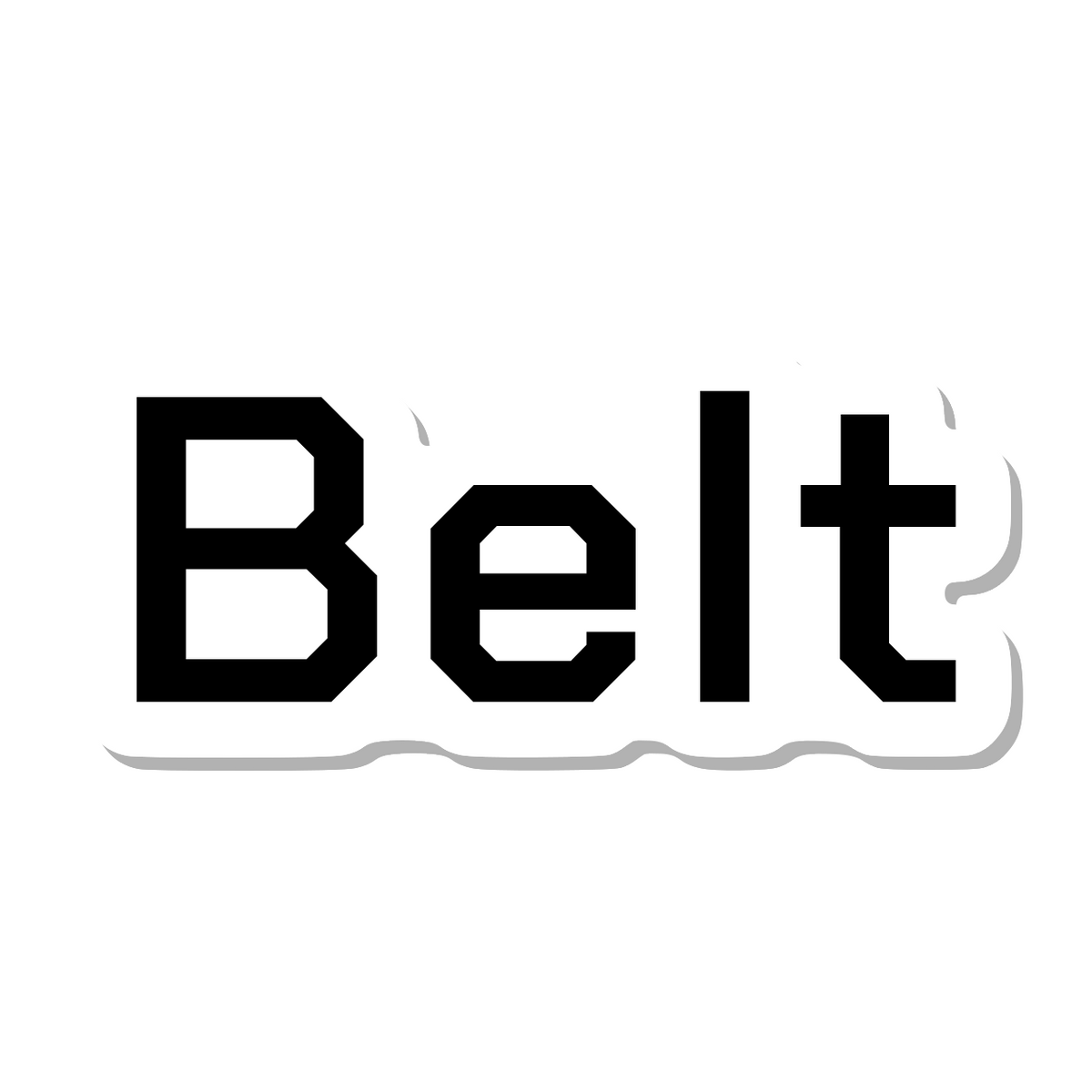 Belt die-cut sticker