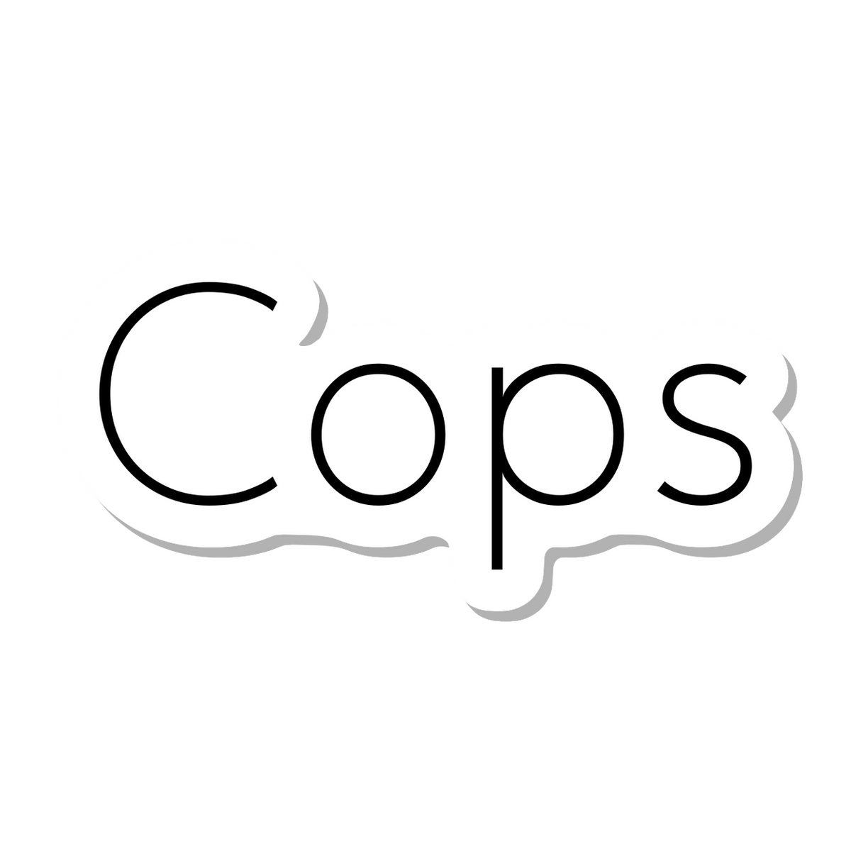 Cops die-cut sticker