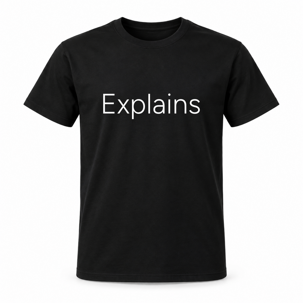 Explains T-Shirt in black