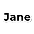Jane die-cut sticker