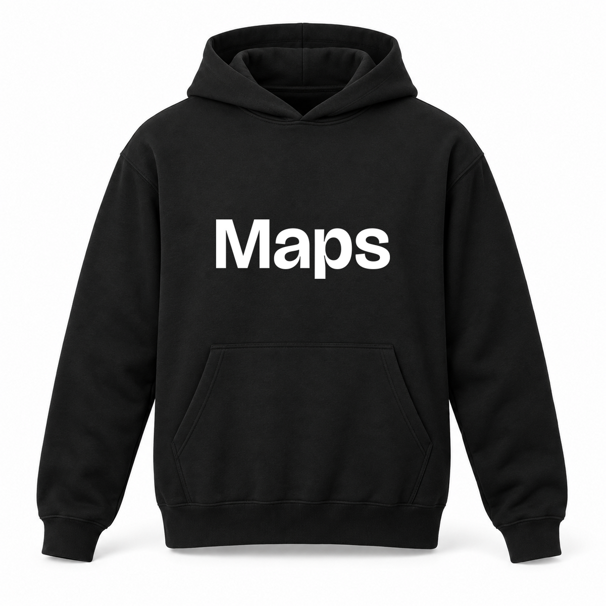 Maps Hoodie in black