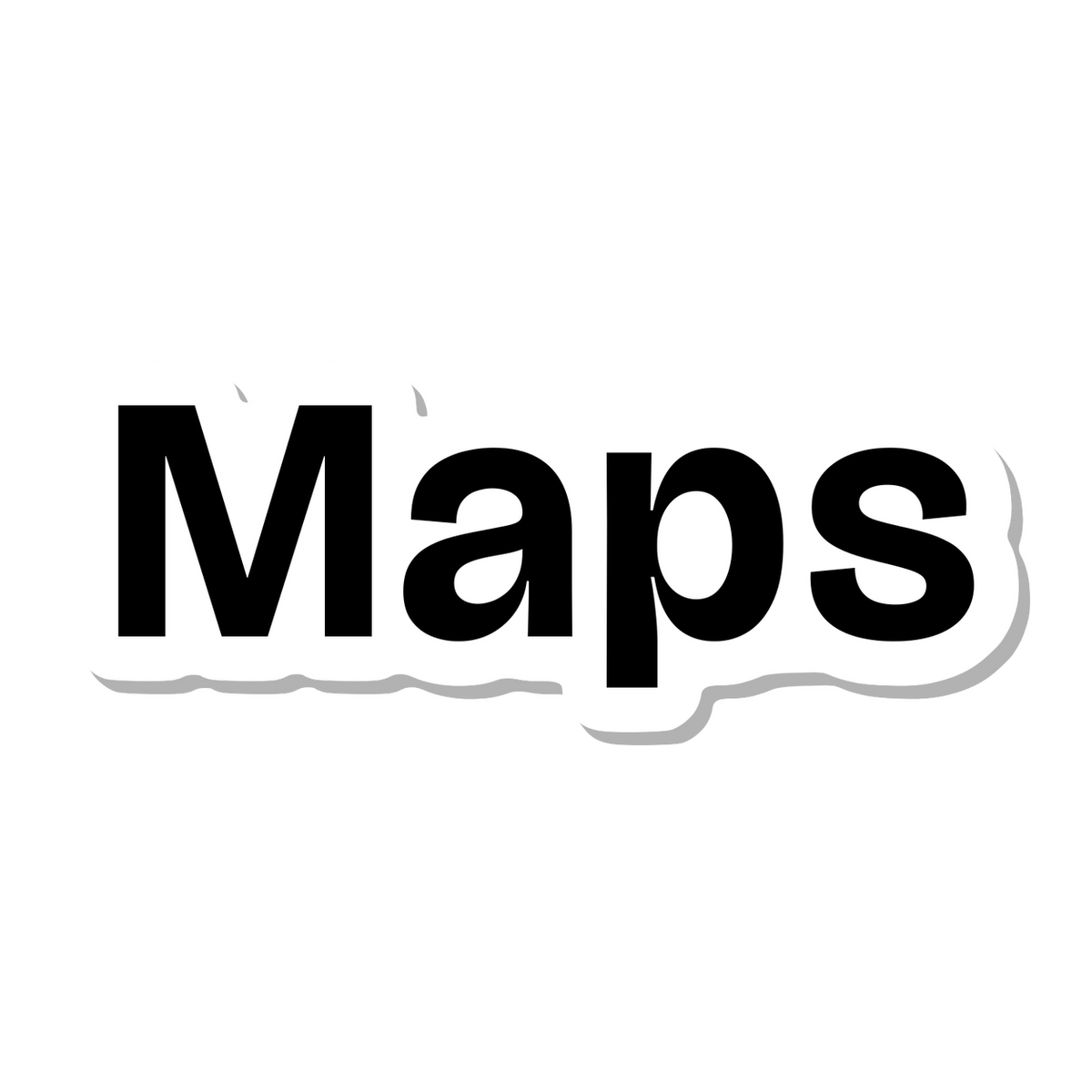 Maps die-cut sticker