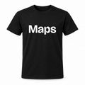 Maps T-Shirt in black