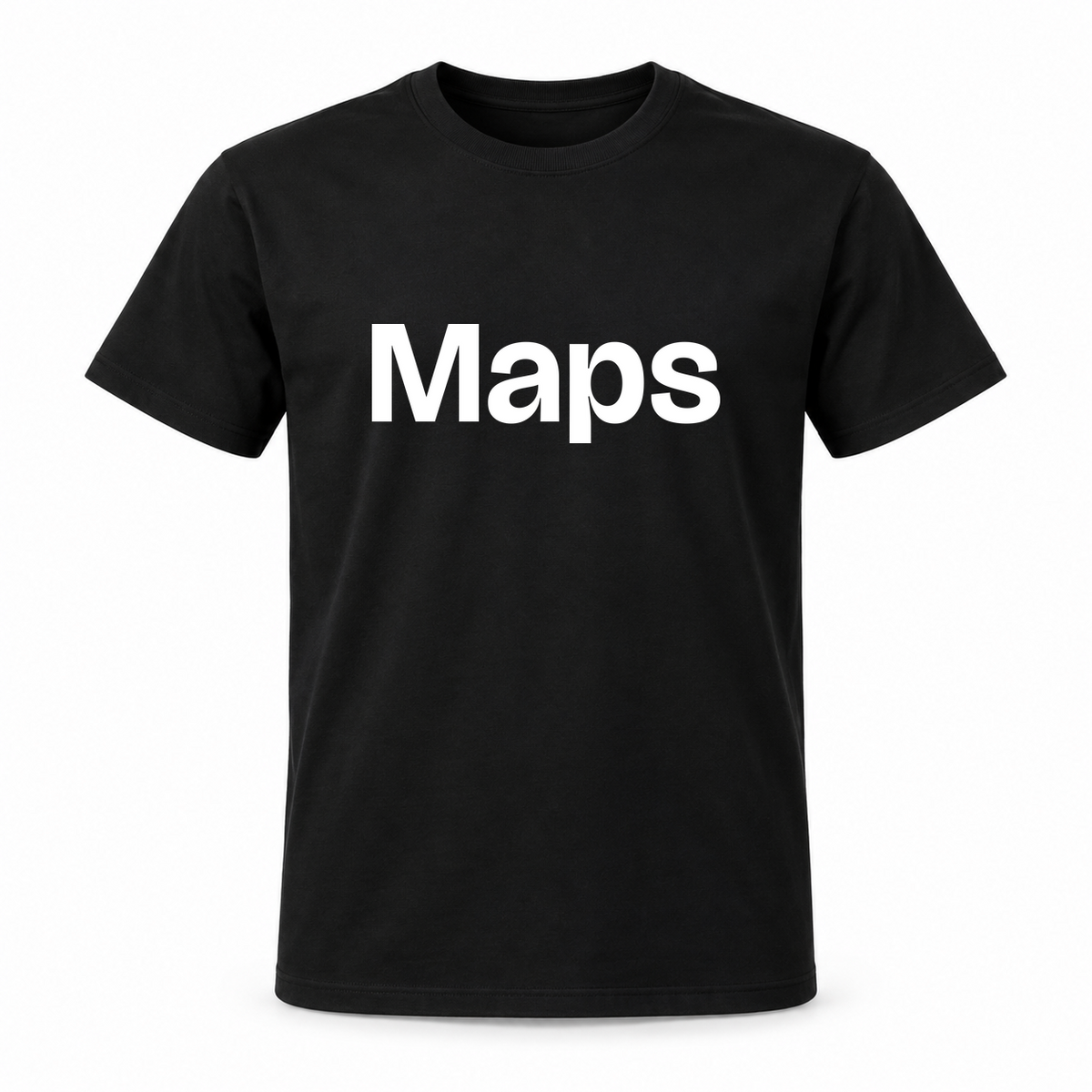Maps T-Shirt in black