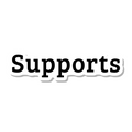 Supports die-cut sticker