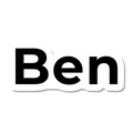 Ben die-cut sticker