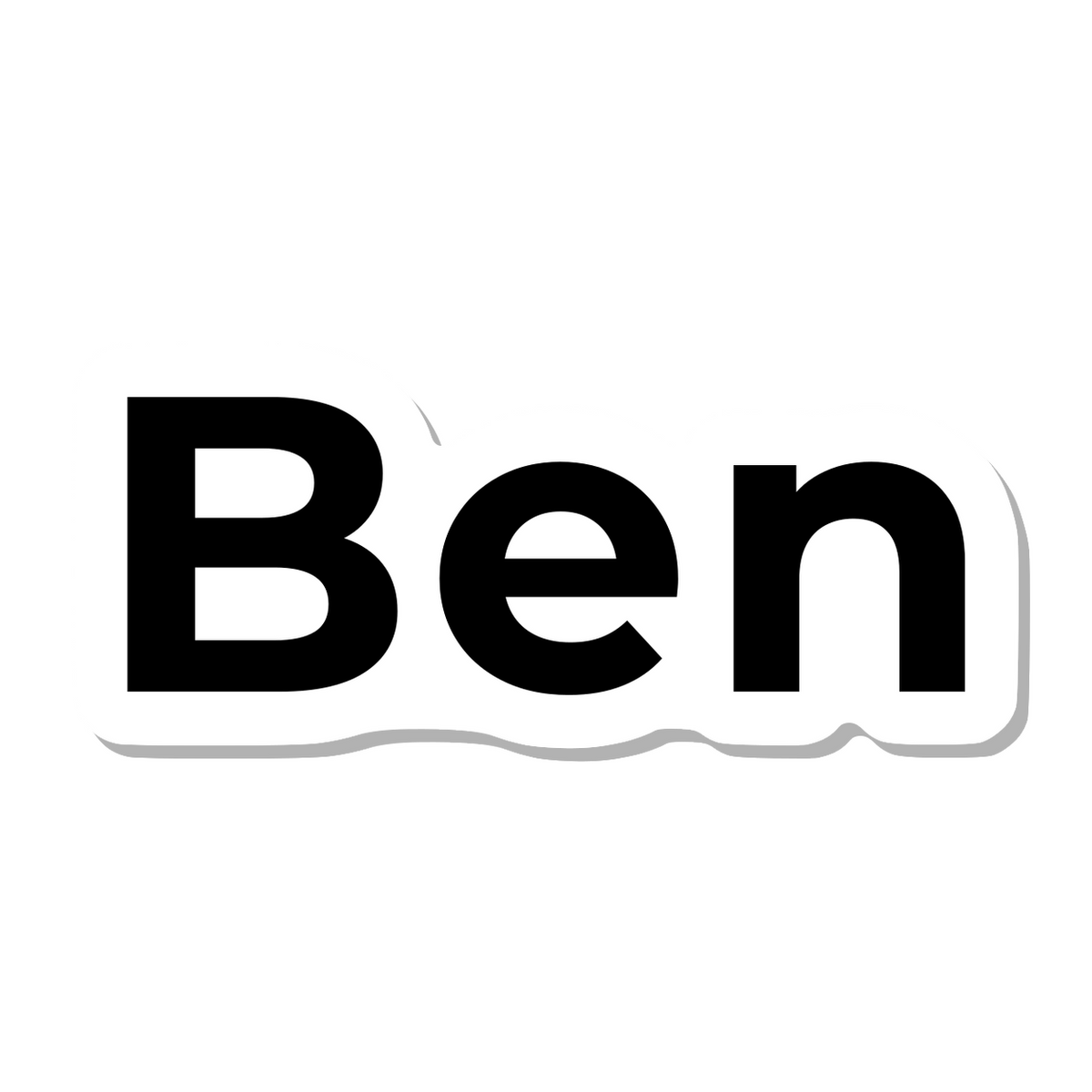 Ben die-cut sticker