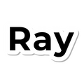Ray die-cut sticker