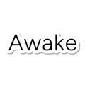 Awake die-cut sticker