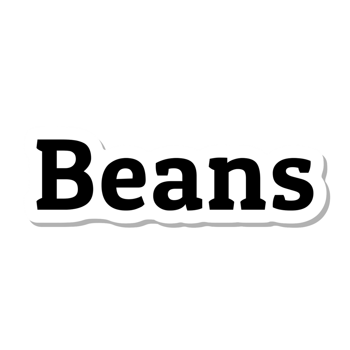 Beans die-cut sticker