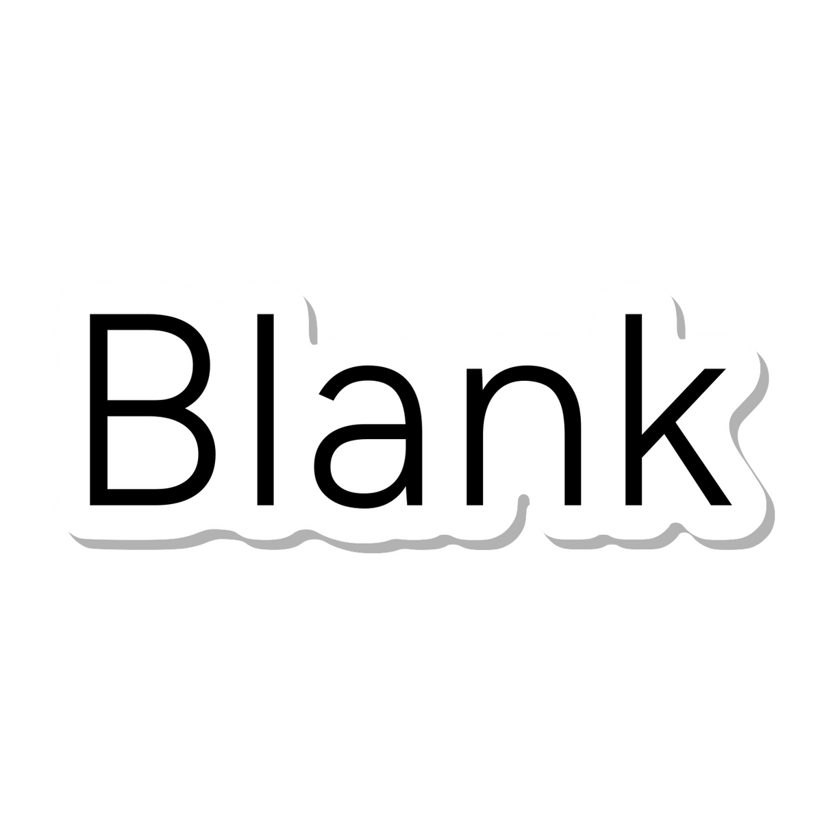 Blank die-cut sticker