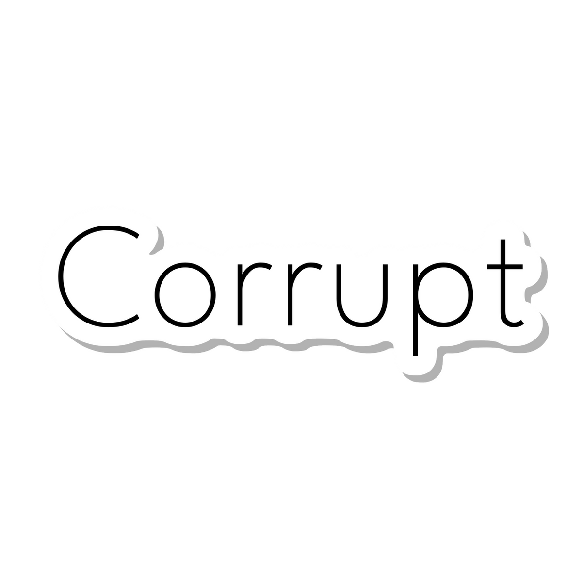 Corrupt die-cut sticker