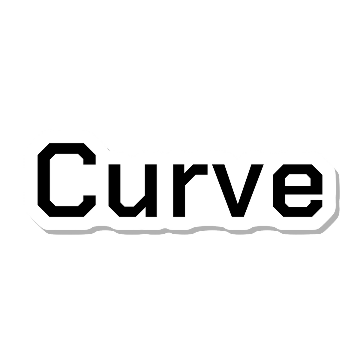 Curve die-cut sticker