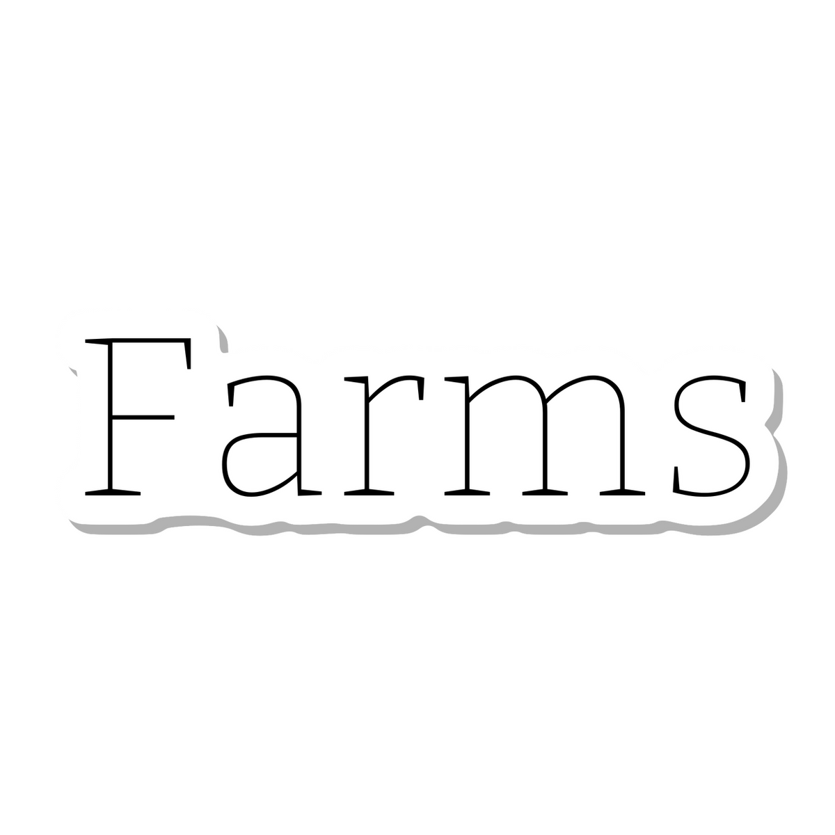 Farms die-cut sticker