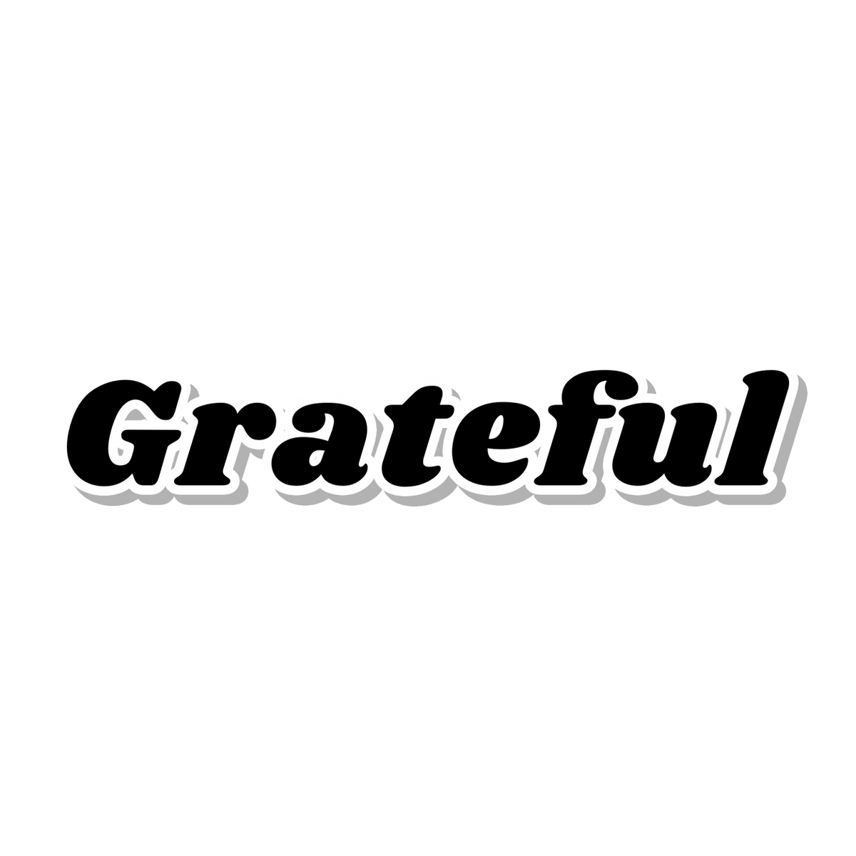 Grateful die-cut sticker