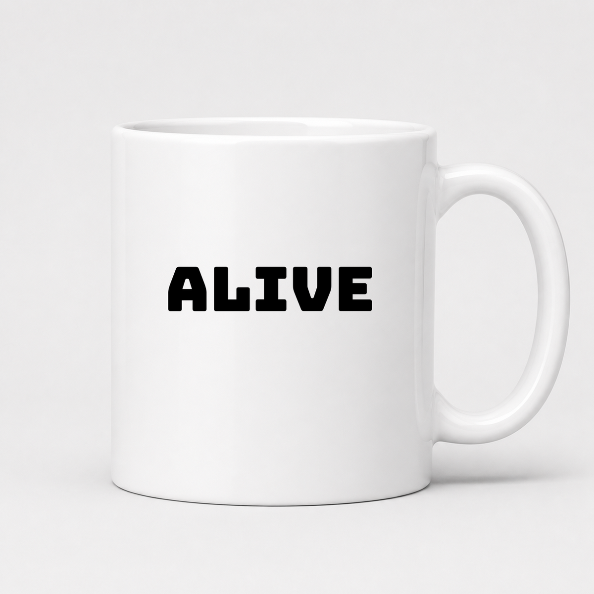 Alive Mug in white
