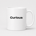 Curious Mug in white
