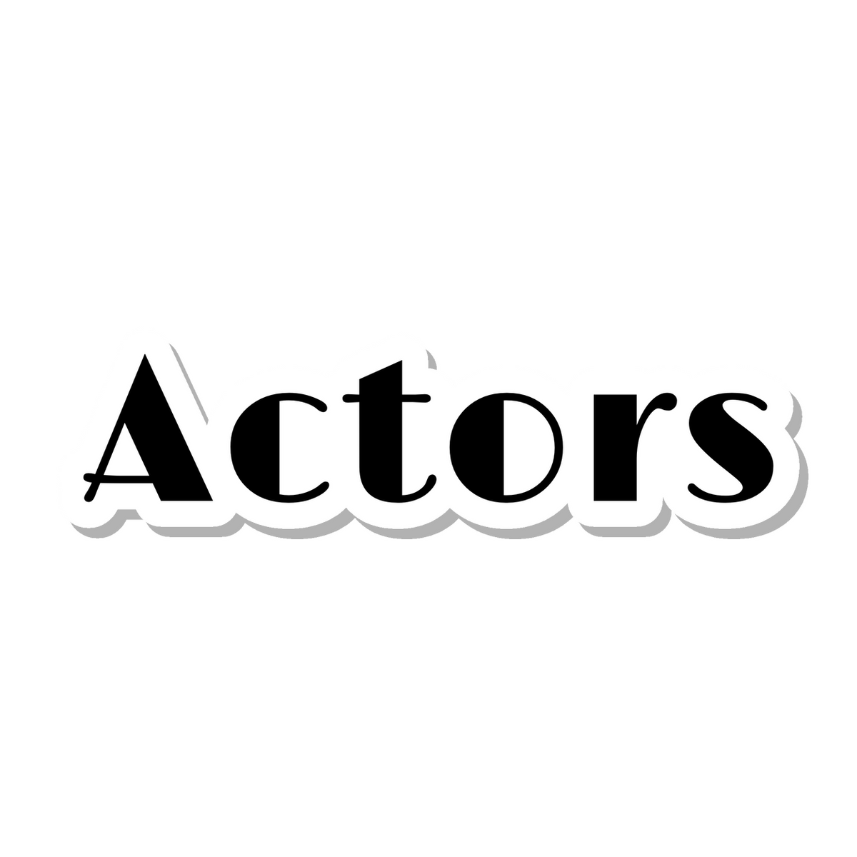 Actors die-cut sticker