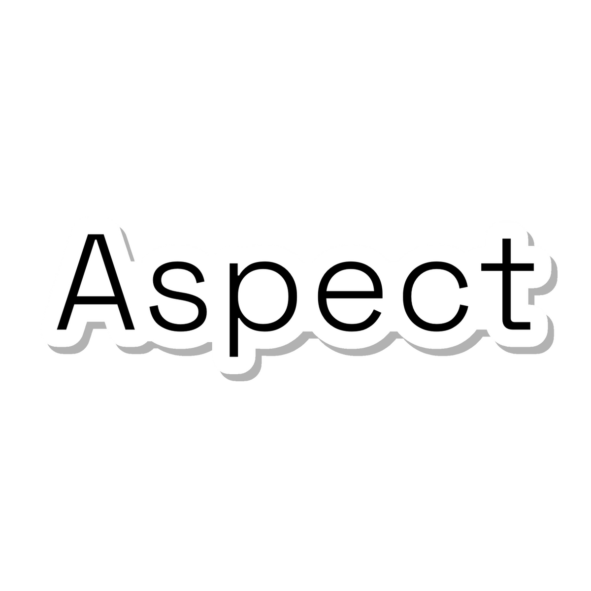 Aspect die-cut sticker