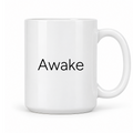 Awake Mug in white with handle right