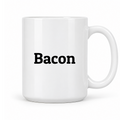 Bacon Mug in white with handle right