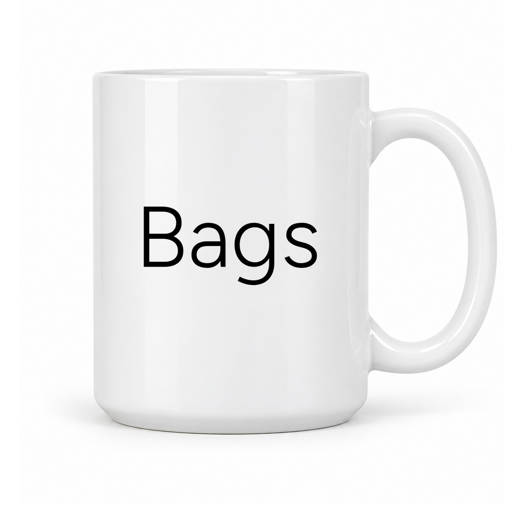 Bags Mug in white with handle right