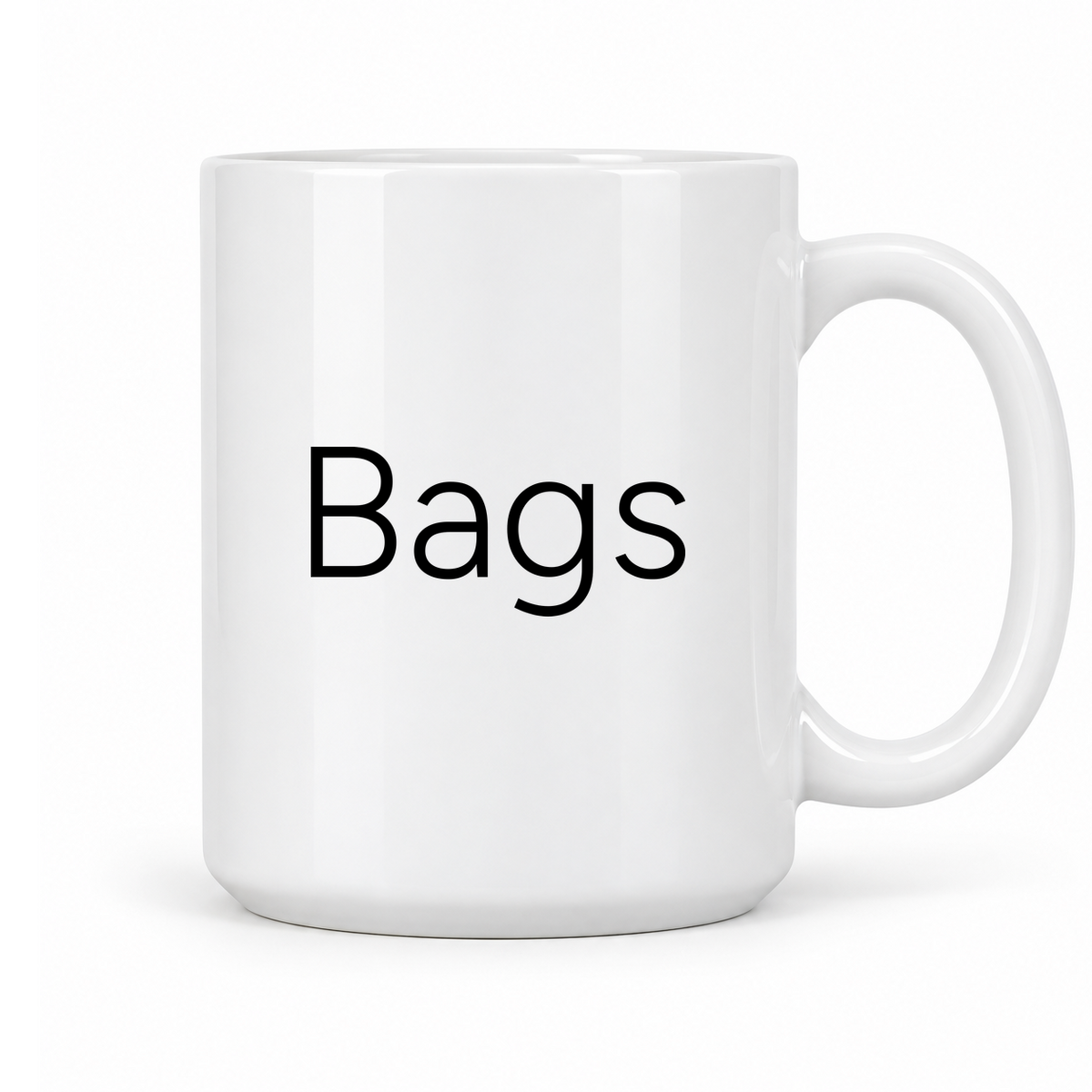Bags Mug in white with handle right