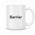 Barrier Mug in white with handle right