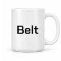 Belt Mug in white with handle right