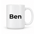 Ben Mug in white with handle right