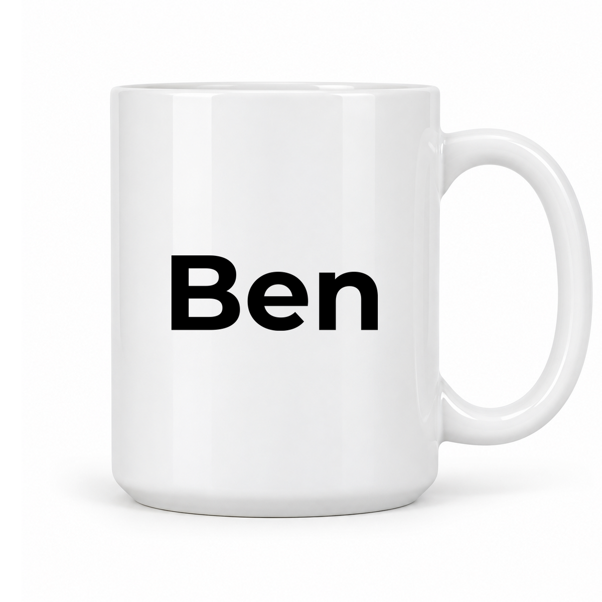Ben Mug in white with handle right