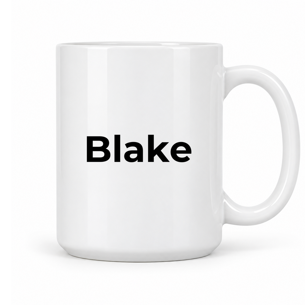 Blake Mug in white with handle right