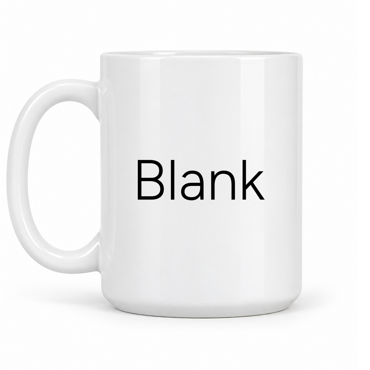 Blank Mug in white with handle left