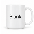 Blank Mug in white with handle right