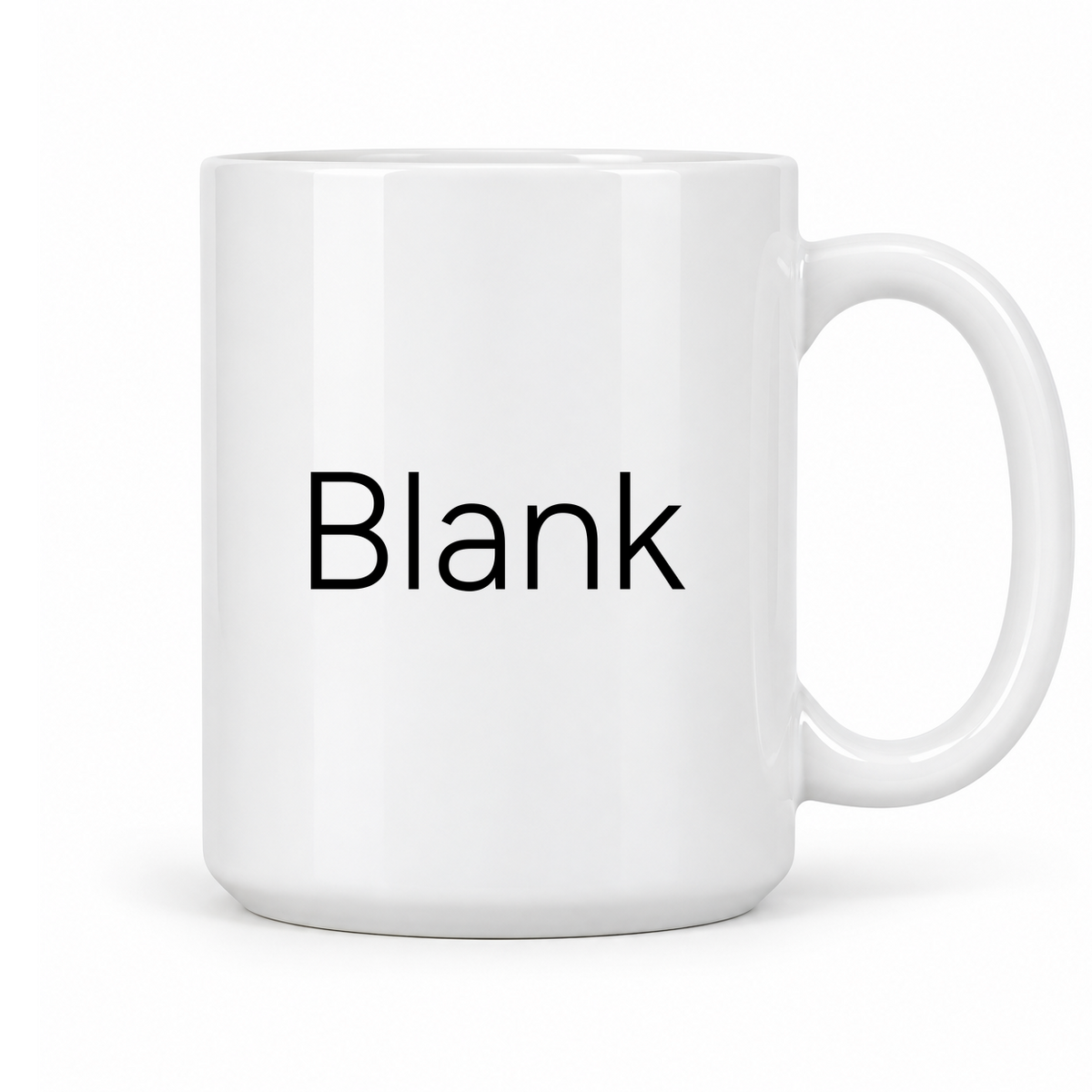 Blank Mug in white with handle right