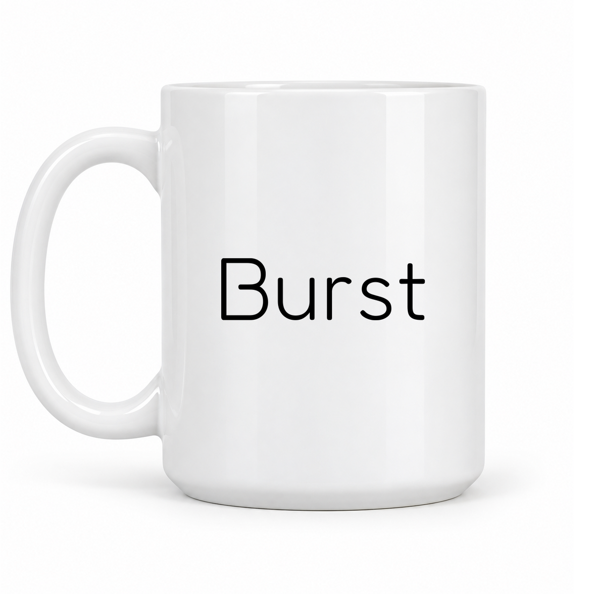 Burst Mug in white with handle left