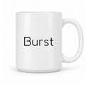 Burst Mug in white with handle right