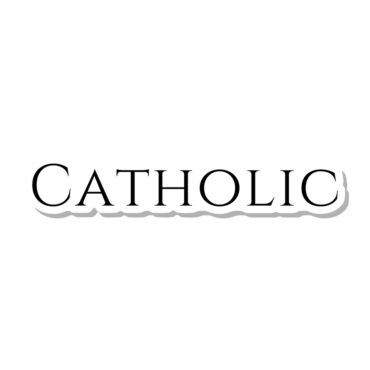 Catholic die-cut sticker