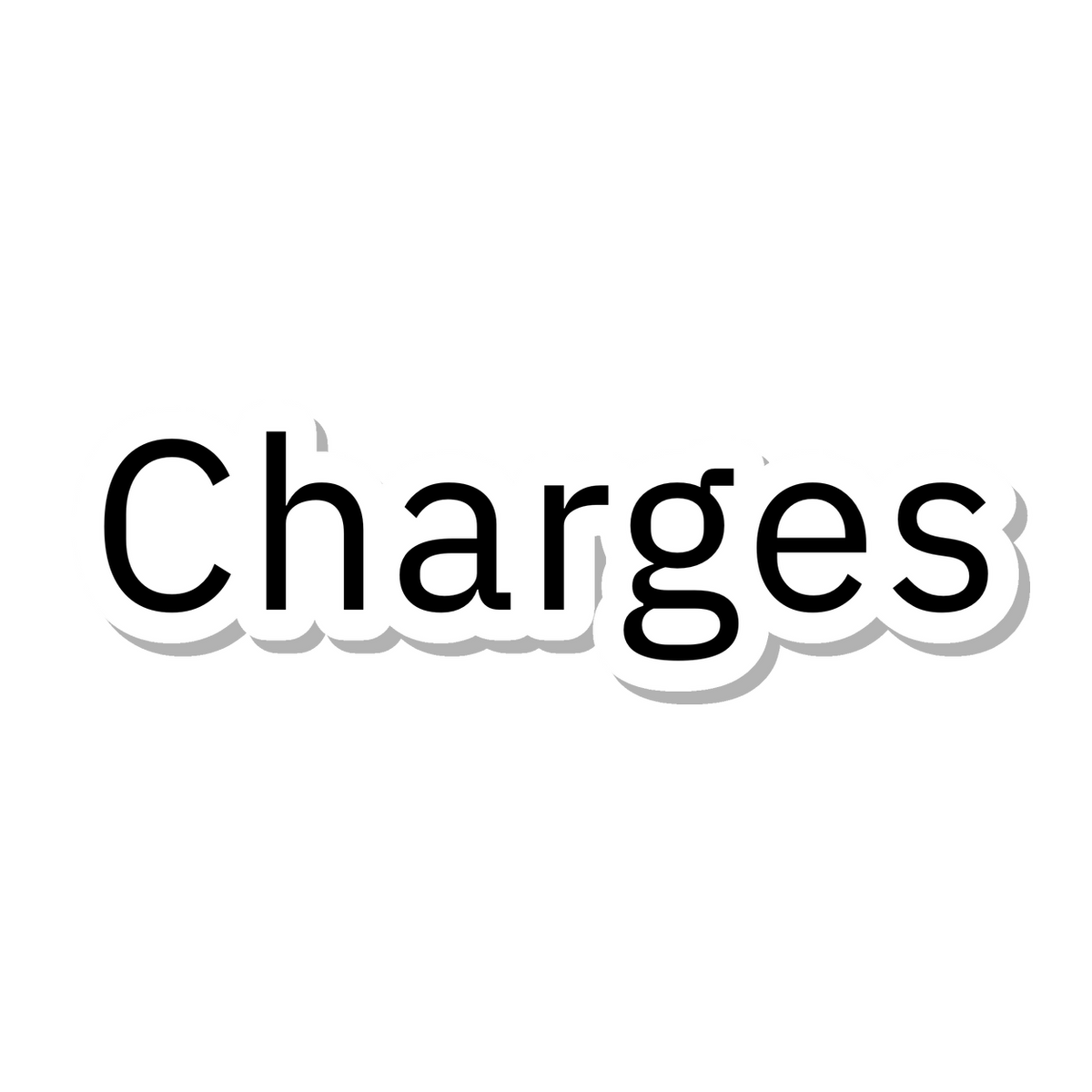 Charges die-cut sticker