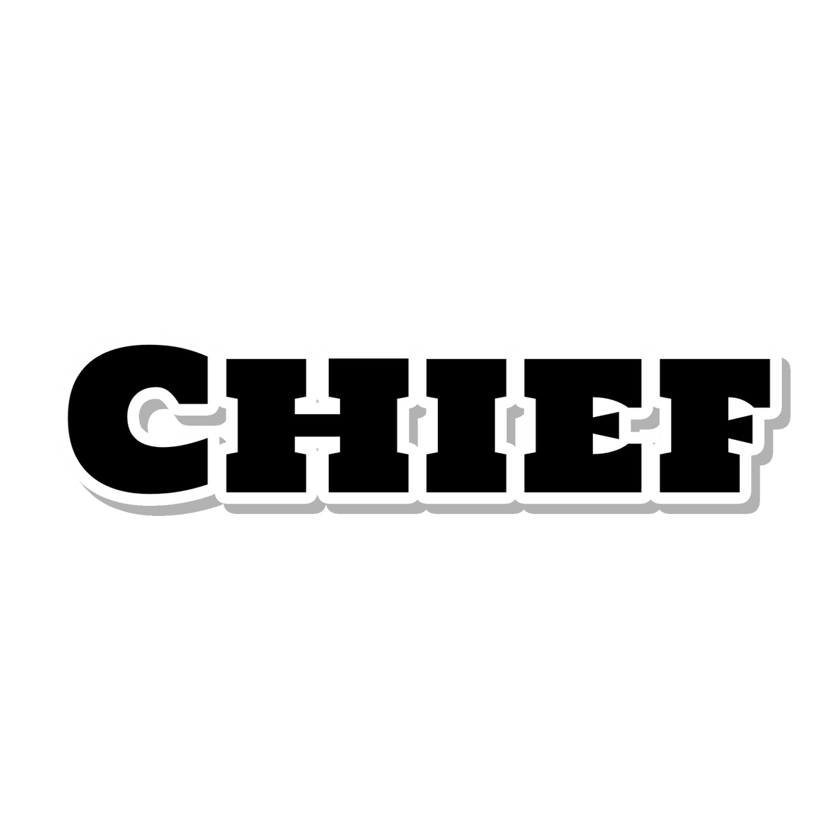 Chief die-cut sticker