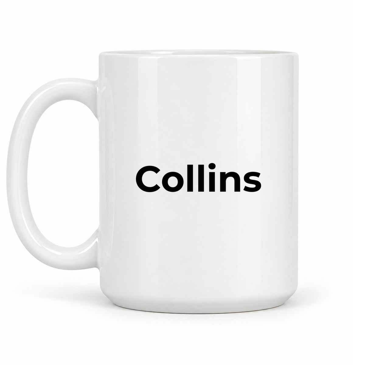 Collins Mug in white with handle left