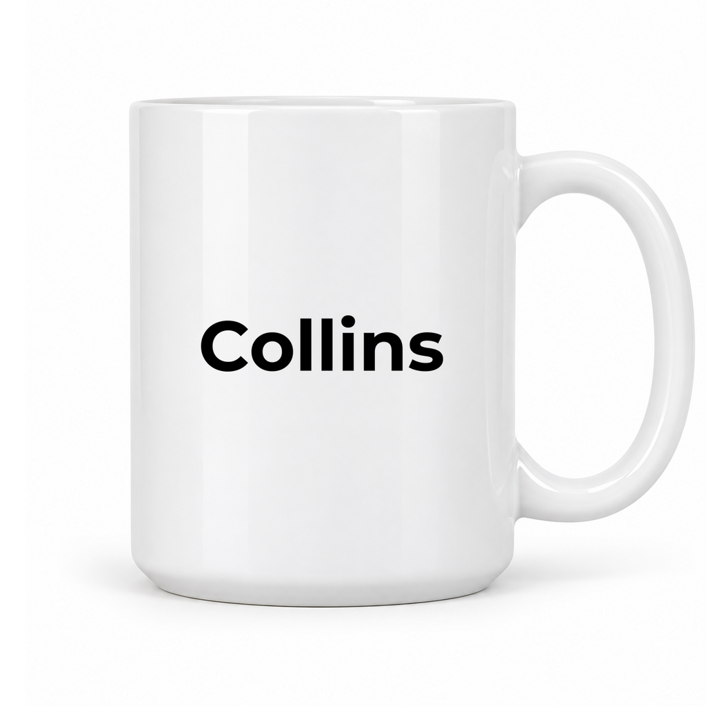 Collins Mug in white with handle right
