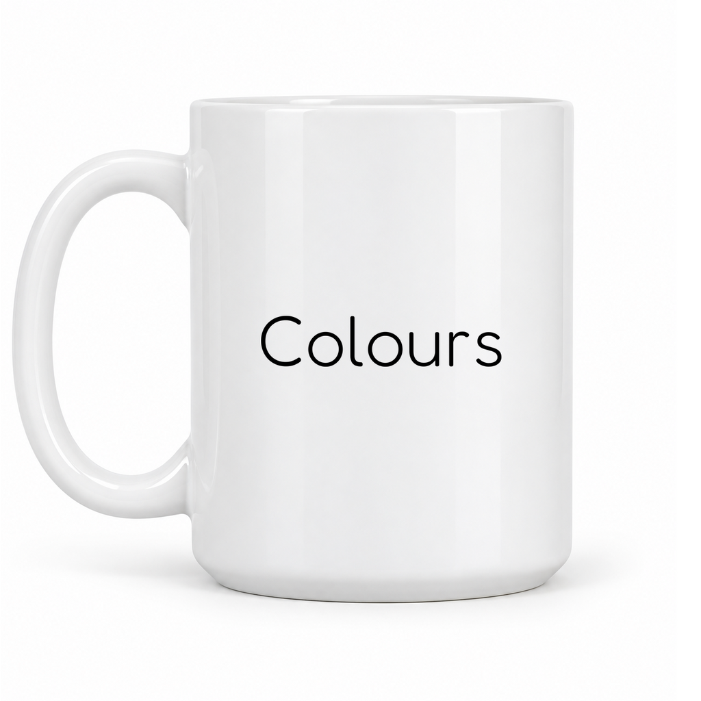 Colours Mug in white with handle left