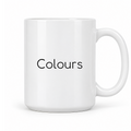 Colours Mug in white with handle right