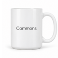 Commons Mug in white with handle right