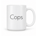 Cops Mug in white with handle right
