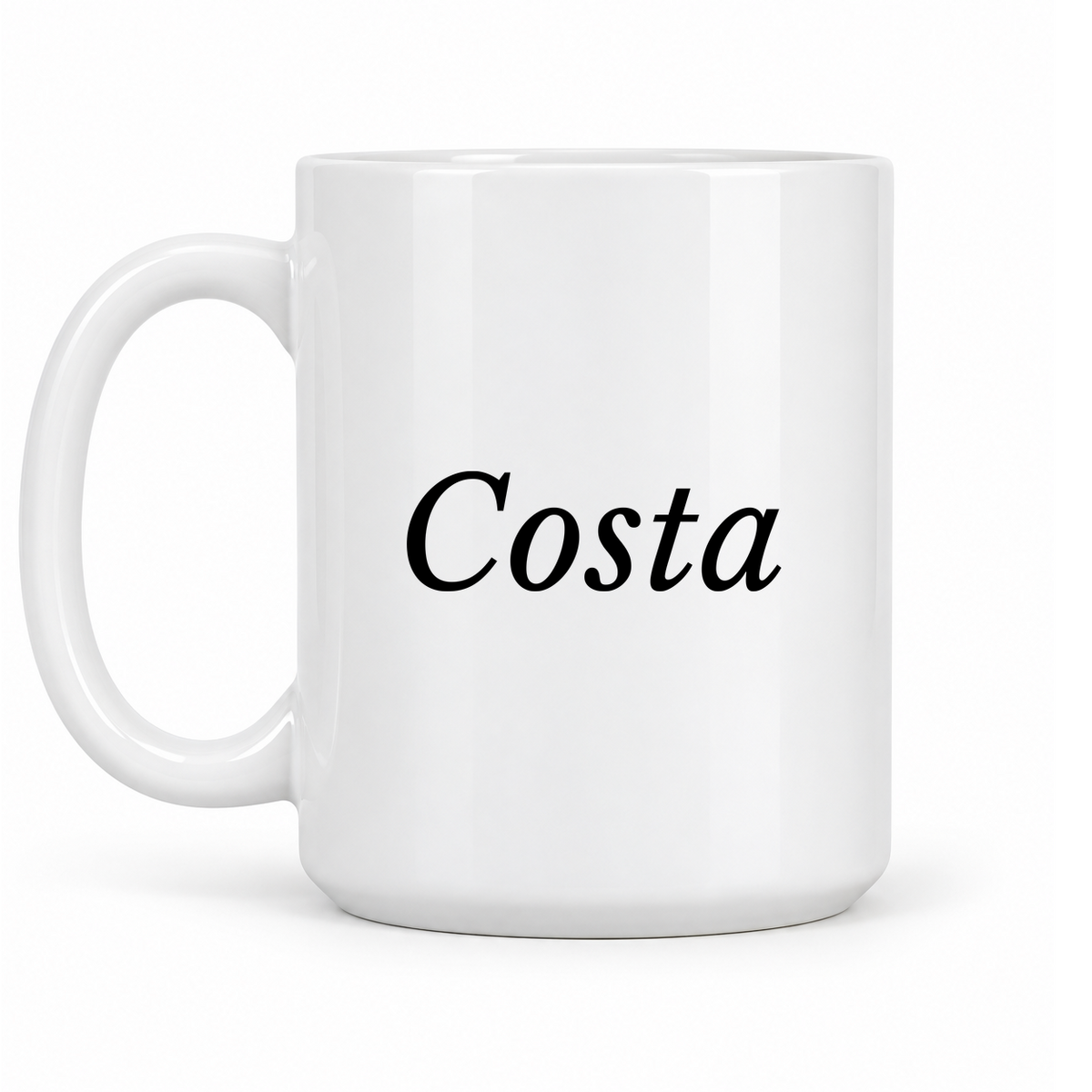 Costa Mug in white with handle left