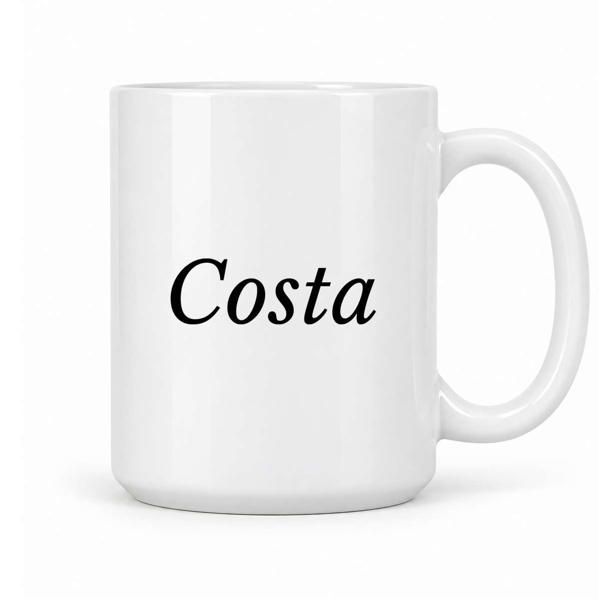 Costa Mug in white with handle right